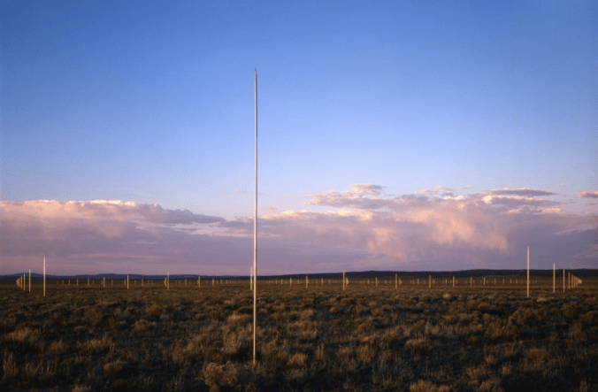 Walter De Maria, The Lightning Field, 1977. © The Estate of Walter De Maria. Photo: John Cliett