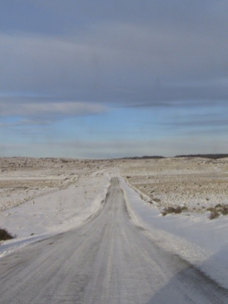 Deserted road on Tierra del Fuego