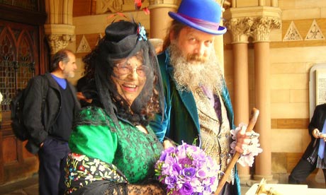The wedding of Alan Moore and Melinda Gebbie. Photograph: Neil Gaiman/Writer Pictures