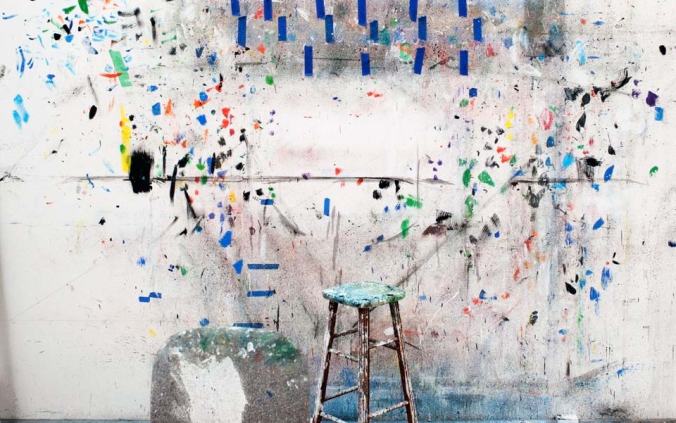 A wall in the studio of artist Ellsworth Kelly. Photo by Alex Majoli and Daria Birang/Magnum