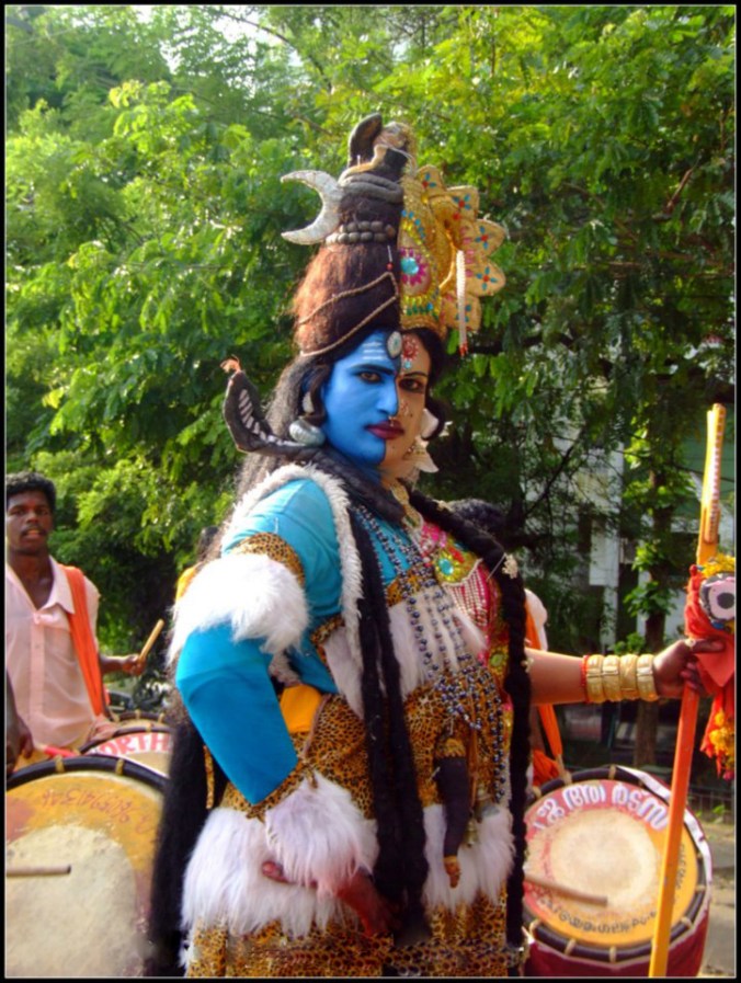 Half Shiva and Parvathi