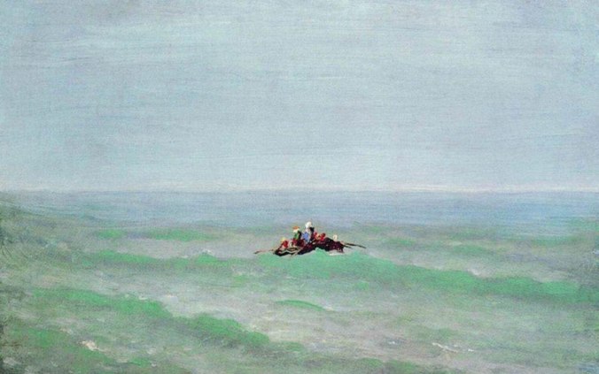 A Boat in the Sea by Arkhip Kuindzhi, c.1875. Oil on canvas.