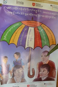 A poster advertising TMS hanging in Dharamsala.