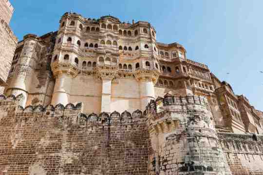 Extra rooms were built onto Mehrangarh, seen here, in the 1940s to accommodate a wedding party.