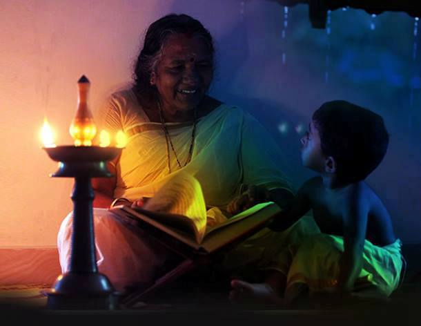 Reciting Holy Book Ramayana