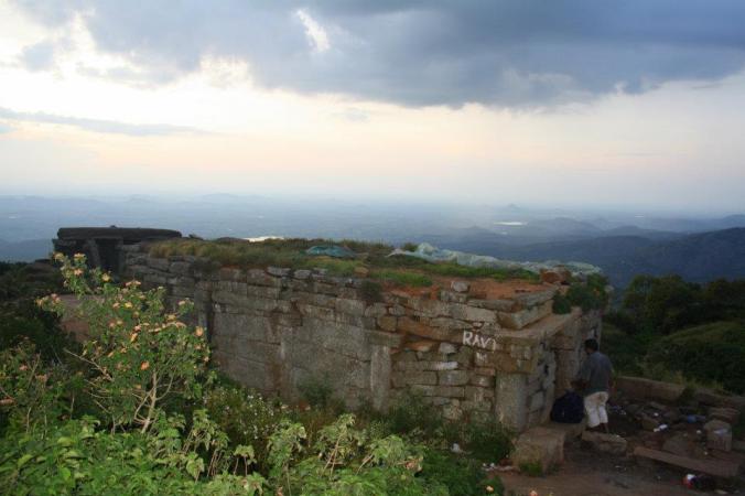 small on the top of the hill