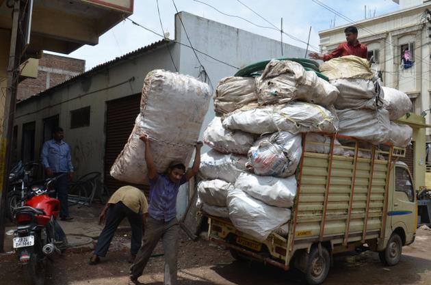 Scrap waste collected in Bholakpur Photo Courtesy of The Hindu