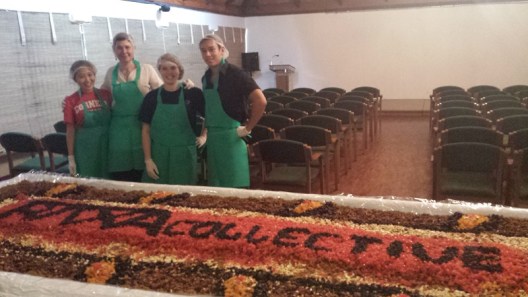 Raxa interns and Amie, pre-mixing!