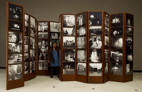 Stephen White. Dayanita Singh with her ‘Museum of Chance, 2013: Go Away Closer’ exhibition at Hayward Gallery in London, United Kingdom.