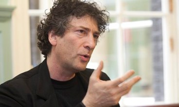 'We have an obligation to imagine' … Neil Gaiman gives The Reading Agency annual lecture on the future of reading and libraries. Photograph: Robin Mayes