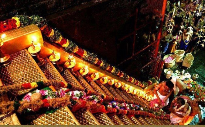 The Holy 18 steps inside the Shrine