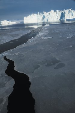 Stanley Greene/NOOR/Redux Greenland, photographed from a boat navigating the melt where dog sleds used to travel across the ice, October 2009