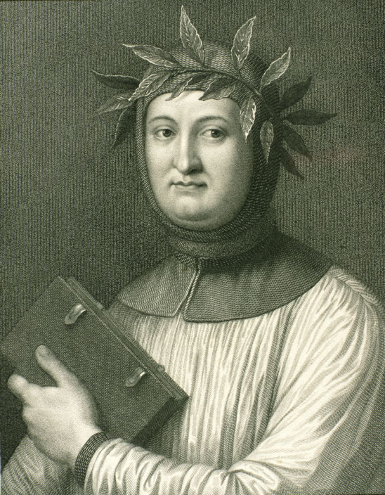 PRIVATE COLLECTION/KEN WELSH/THE BRIDGEMAN ART LIBRARY. Fourteenth-century Florentine poet Petrarch so loved the classical authors that he imagined conversations with them.