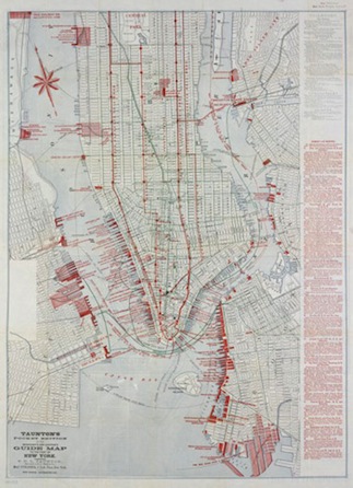 Pocket edition of “The Merchant’s and Shipper’s Guide Map to the Port of New York,” by S. D. L. Taunton (1879).