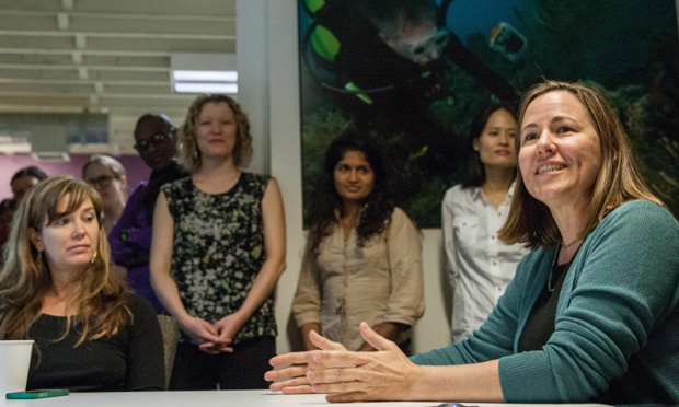 Annie Leonard, a veteran environmental campaigner, is taking over as the new head of Greenpeace USA. Photograph: Erin Lubin/Greenpeace