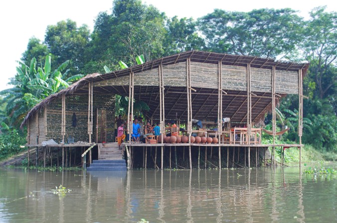 Pavilion in construction (Photo by Karen Chi-Chi Lin)