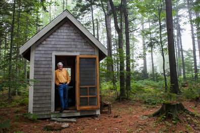 Craig Dilger for The New York Times. Douglas Preston, a best-selling author with Hachette Publishing, at his writing shack in Maine.