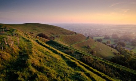 Hambledon Hill, Dorset, UK, in late afternoon sunlight. Photograph: Mark Bauer/Alamy