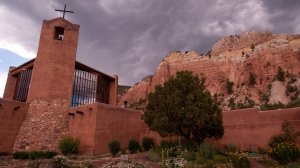 The Monastery of Christ in the Desert in northern New Mexico inspired Robert Kyr to compose the music on his new album of choral works. Karen Kuehn for NPR