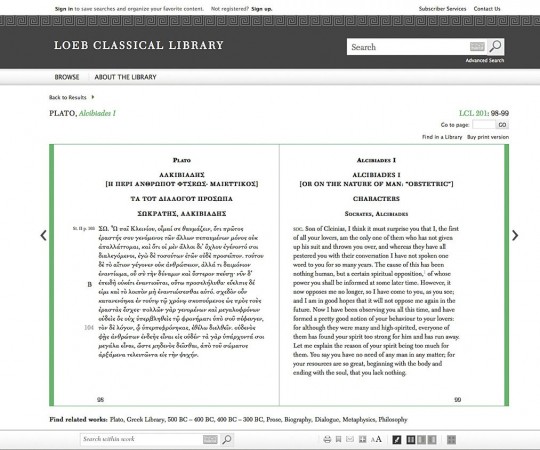 The Loeb classics, newly available online