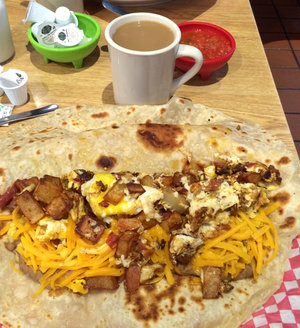A breakfast taco in Texas. John Burnett/NPR