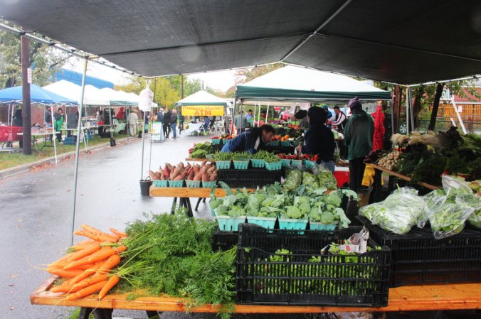 Crossroads Farmers Market is located in a heavily immigrant neighborhood on the boundary between Langley Park and Takoma Park, Md. Dan Charles/NPR