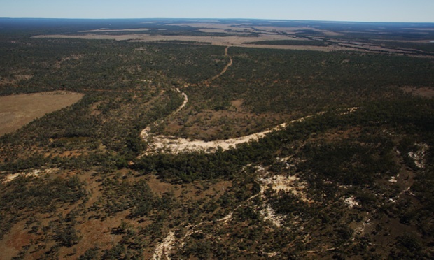 The Galilee basin in central Queensland: ‘it would produce 6% of the carbon necessary to take the planet past a 2C temperature rise, the red line set by the world’s governments’. Photograph: Andrew Quilty/PR