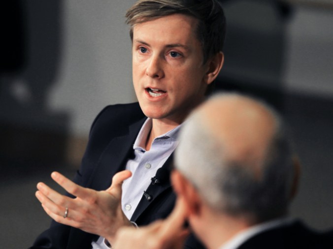 Chris Hughes, the thirty-one-year-old owner of The New Republic. CREDIT PHOTOGRAPH BY JONATHAN WIGGS/THE BOSTON GLOBE VIA GETTY