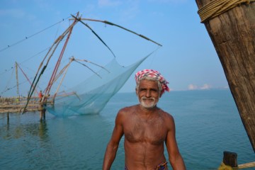 Marconi in front of of the nets in Fork Kochi