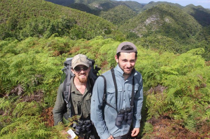 Seth and John on a ferny hill by Justin