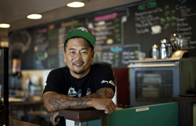 With a new chain called Loco’l, the chef Roy Choi is hoping to create competitively priced, sustainable fast food, primarily by minimizing waste. CREDIT PHOTOGRAPH BY MARIO ANZUONI / REUTERS VIA LANDOV