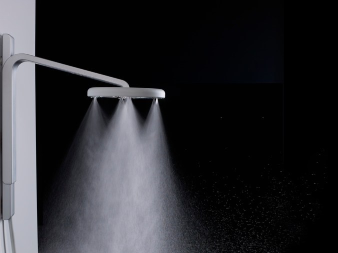 This shower head Is blowing up on Kickstarter thanks in part to Apple's Tim Cook and Alphabet's Eric Schmidt. PHOTO: Nebia