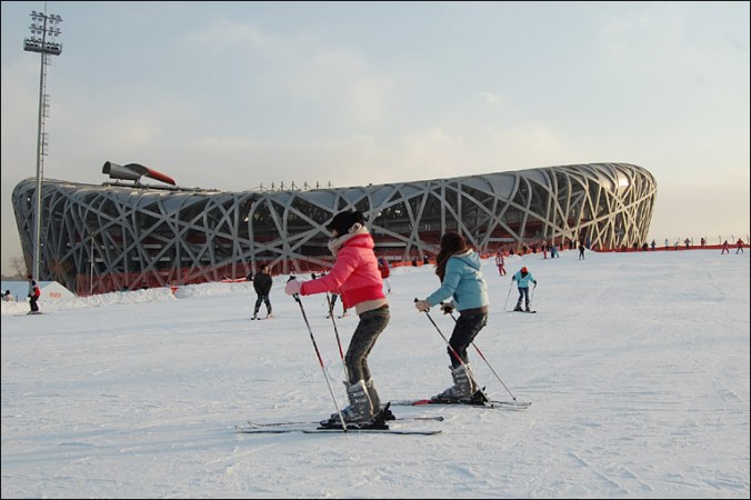 While Beijing has won the bid to host the 2022 Winter Olympics, questions are being raised about the environmental impact of creating artificial snow. PHOTO: BBC