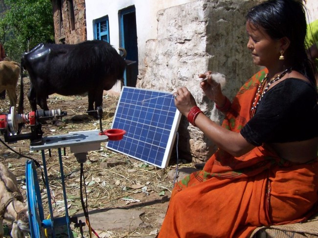 Avani uses green energy for all their production processes. Solar energy is used in the form of solar powered spinning wheels and calendering machines for all textile production. PHOTO: Avani