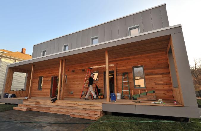A passive house, a project from Parsons the New School for Design in 2011, is so well insulated that it needs little or no energy for heating and cooling. PHOTO: MATT MCCLAIN FOR THE WASHINGTON POST/ GETTY