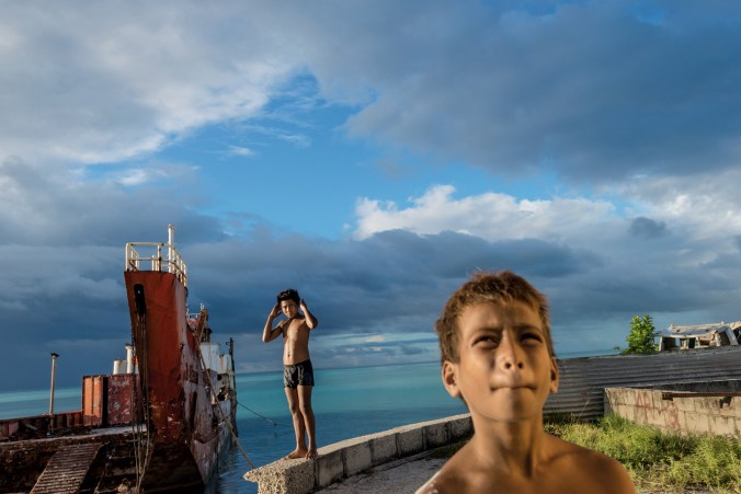  Kiribati—33 coral islands in an expanse of the central Pacific larger than India—is “among the most vulnerable of the vulnerable” to climate change. PHOTO: Kadir Van Lohuizen