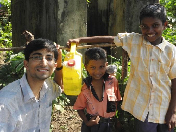 When Dr. Pawan found out about the unhygienic living conditions in Gadchiroli, Maharasthra, India, he created a hand-washing device in just Rs.35 (50 cents) that has been saving the lives of the villagers. - PHOTO: Better India