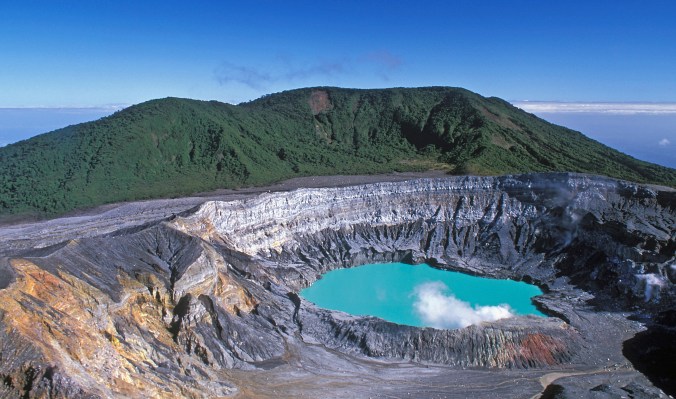 Poas Volcano crater on a clear day. Photo credit: Juan K Gamboa