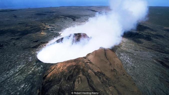The Pulu O s cinder cone the active vent on the southern flank of the Kilauea volcano UNESCO World Heritage Site Big Island